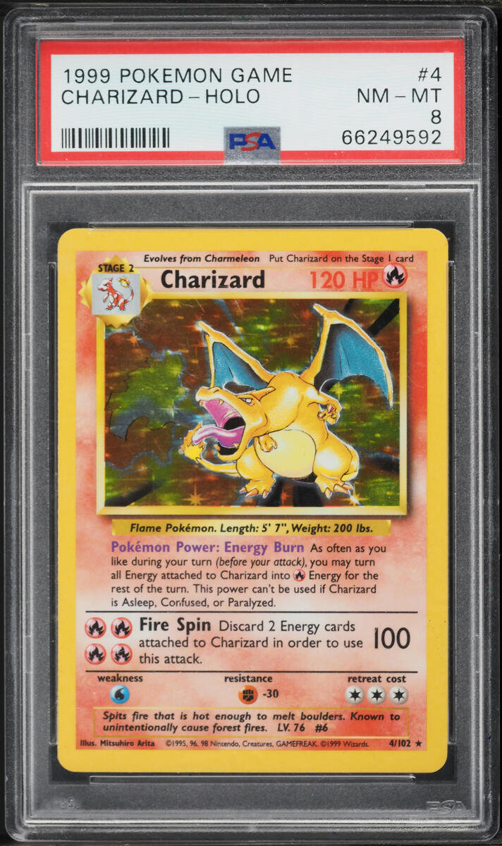 1999 Base Set Charizard PSA 8
